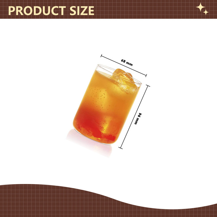 Hokku Designs Drinking Glasses Set, Non Toxic & LeadFree Glass, Clear